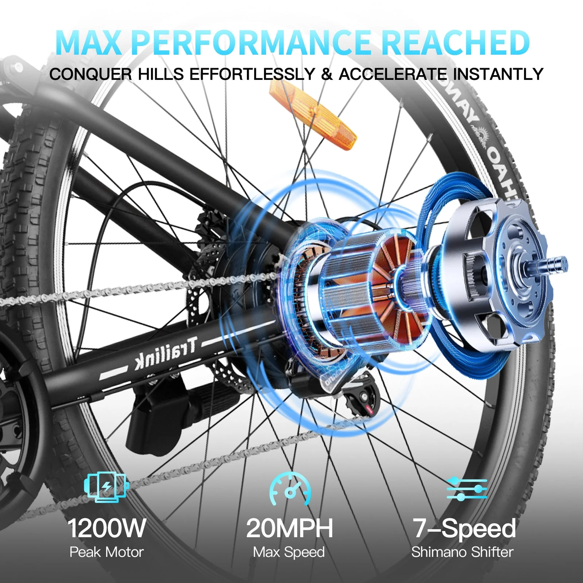 F3 Electric Mountain Bike 500W - Image 3