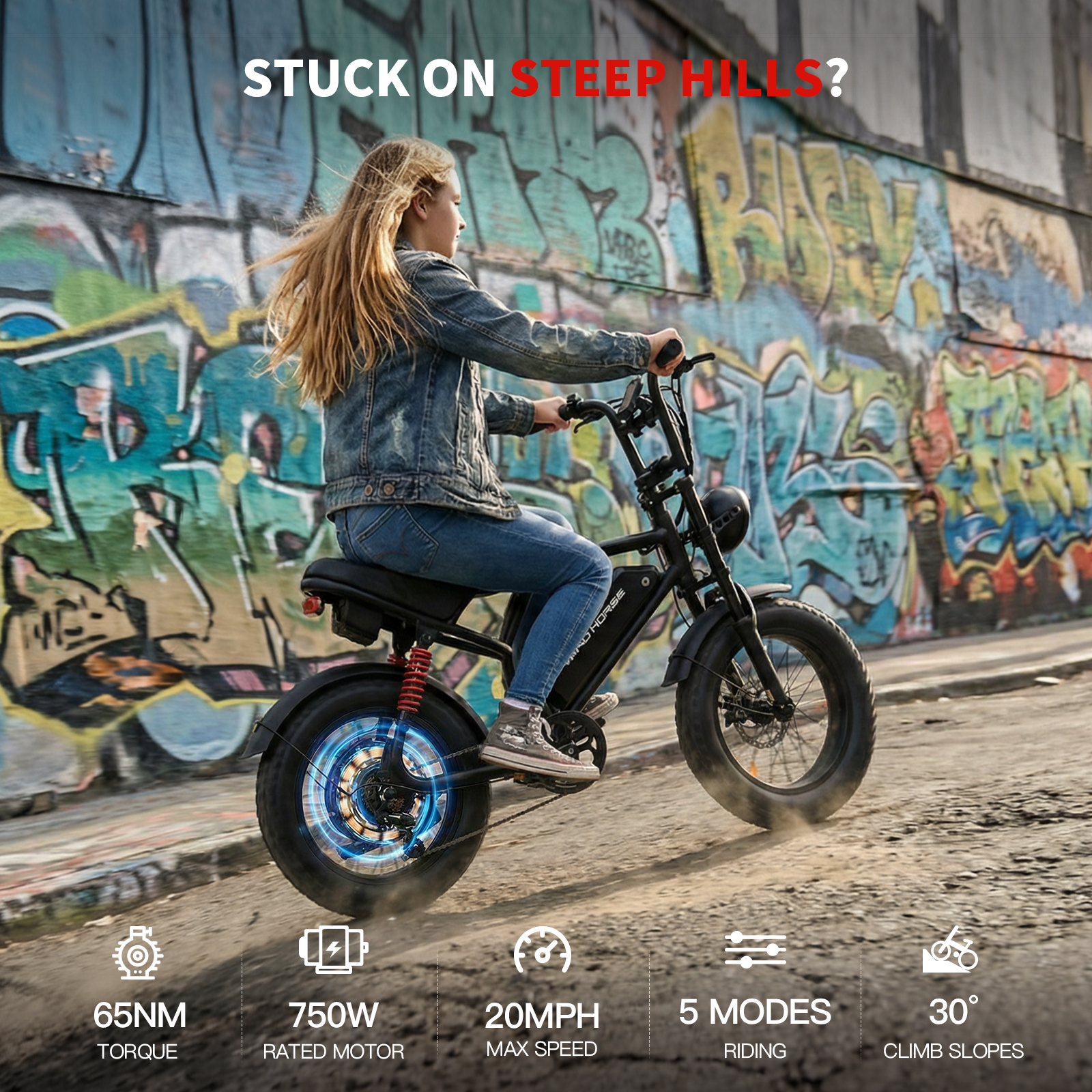 V8 Mini Electric Bike 750W - Image 6